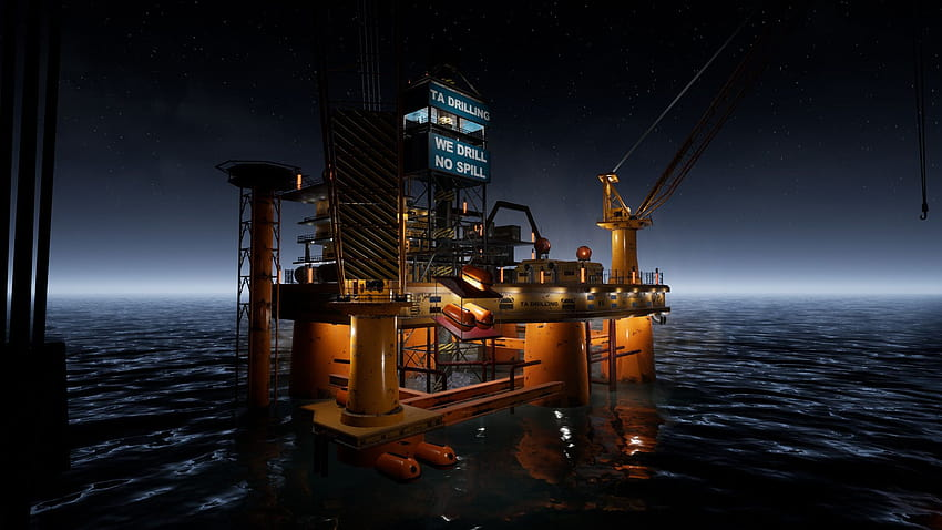 Plataforma offshore representando ambiente de operações exigentes